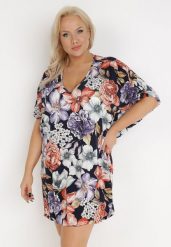 Granatowa Sukienka z Wiskozy Irima. Niebieskie sukienki Born2be, na lato, m, z aplikacjami, z wiskozy, bez kołnierzyka, bez ramiączek, mini. Za 29.99 zł.