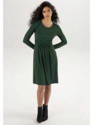 Aniston Sukienka w kolorze zielonym rozmiar: 46. Zielone sukienki Aniston, bez wzorów, z wiskozy, bez kołnierzyka, bez ramiączek, mini. Za 82.99 zł.