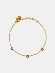 MOODE Bransoletka "Renee" z elementami ozdobnymi rozmiar: onesize. Białe bransoletki MOODE, z perłą, ze stali. Za 39.99 zł.