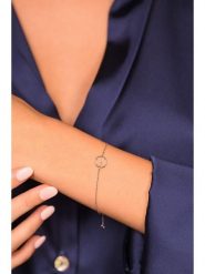 DIAMANTA Złota bransoletka "Barette encerclée" z diamentami rozmiar: onesize. Szare bransoletki DIAMANTA, z diamentem, złote. Za 861.99 zł.