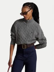 Polo Ralph Lauren Sweter 211972130501 Szary Regular Fit. Szare swetry Polo Ralph Lauren, xxl, bez wzorów, z wełny, bez ramiączek. Za 1,299.00 zł.