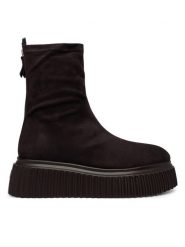 AGL Botki Mirabel D751570PGM Brązowy ciemny. Brązowe botki AGL, bez wzorów, ze skóry, bez obcasa, na płaskiej podeszwie, bez zapięcia. Za 1,599.00 zł.