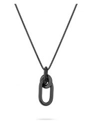 Liebeskind Naszyjnik z zawieszką - dł. 45 cm rozmiar: onesize. Czarne naszyjniki Liebeskind, ze stali. Za 228.38 zł.