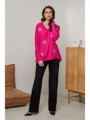 Soft Cashmere Sweter w kolorze różowym rozmiar: 34/36. Różowe swetry Soft Cashmere, bez wzorów, z kaszmiru, bez ramiączek. Za 104.99 zł.