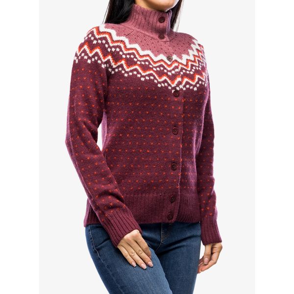 Bluza damska Fjallraven Ovik Knit Cardigan. Czerwone bluzy Fjällräven, xs, bez wzorów, bez kaptura. Za 629.99 zł.