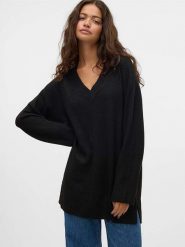 Vero Moda Sweter w kolorze czarnym rozmiar: M. Czarne swetry Vero Moda, m, bez wzorów, bez ramiączek. Za 66.00 zł.