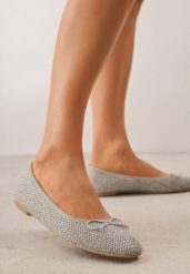 Zielone Plecione Balerinki z Wkładką ze Skóry Naturalnej i Kokardą Amipeilla. Zielone baleriny Born2be, z aplikacjami, z jeansu, bez obcasa. Za 49.99 zł.