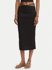 Guess Spódnica ołówkowa E6GD04 KG322 Czarny Slim Fit. Czarne spódnice Guess, xs, z aplikacjami, z syntetyku, ołówkowe. Za 239.99 zł.