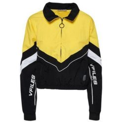 Fila Retro Crop wiatrówka żółta unisex. Białe kurtki sportowe Fila, na zimę, bez wzorów, z nylonu, bez kaptura, do biegania. Za 252.99 zł.