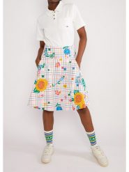 Blutsgeschwister Spódnica "Romance Rules the Worldhappy" w kolorze białym ze wzorem rozmiar: XXL. Białe spódnice Blutsgeschwister, xxl, bez wzorów, z bawełny, midi. Za 156.61 zł.