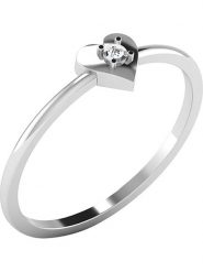 Vittoria Jewels Złoty pierścionek z diamentem rozmiar: 48. Szare pierścionki Vittoria Jewels, z diamentem, złote. Za 608.99 zł.