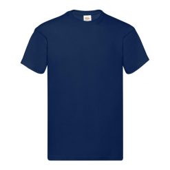 Oryginalna Bawełniana Koszulka Unisex Dla Dorosłych. Niebieskie bluzki FRUIT OF THE LOOM, xl, bez wzorów, z bawełny, sportowe, bez kołnierzyka, bez ramiączek. Za 41.99 zł.
