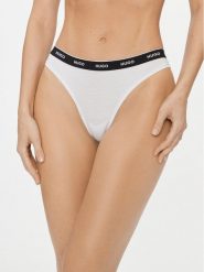Hugo Stringi 50510622 Biały. Białe stringi Hugo, bez wzorów, z bawełny. Za 39.99 zł.