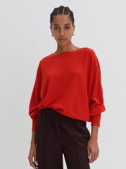 Someday Sweter w kolorze czerwonym rozmiar: 38. Czerwone swetry someday., bez wzorów, bez ramiączek. Za 201.45 zł.