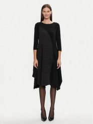 Joseph Ribkoff Sukienka codzienna 244037 Czarny Regular Fit. Czarne sukienki Joseph Ribkoff, na co dzień, bez wzorów, z syntetyku, bez kołnierzyka, bez ramiączek, proste. Za 459.99 zł.