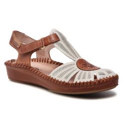 Sandały Pikolinos. Białe sandały Pikolinos, bez wzorów, bez obcasa, na płaskiej podeszwie, bez zapięcia. Za 359.99 zł.