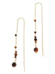 TATUUM Pozłacane kolczyki z kwarcem rozmiar: onesize. Brązowe kolczyki Tatuum, z kwarcem, pozłacane, z zapięciem typu bigiel. Za 82.64 zł.