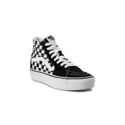 Buty Vans Checkerboard SK8-Hi Platform 2.0 Biały/Czarny. Czarne trampki Vans, bez wzorów, bez zapięcia. W wyprzedaży za 355.85 zł.