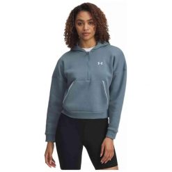 Bluza damska Under Armour Sport Terry FZ. Niebieskie bluzy Under Armour, bez wzorów, bez kaptura. Za 190.55 zł.