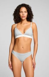 Puma stringi damskie Invisible Cotton 2-pak Jasnoszary melanż. Szare stringi Puma, bez wzorów, z bawełny. Za 156.20 zł.