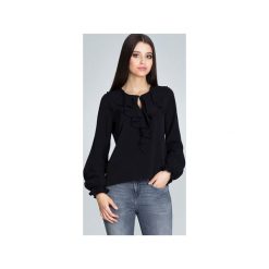 Bluzka M609 Czarny. Czarne bluzki Figl, m, bez wzorów, eleganckie, bez kołnierzyka, bez ramiączek. Za 129.00 zł.