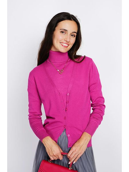 ASSUILI 2-częściowy zestaw w kolorze różowym rozmiar: 44. Różowe golfy Assuili, bez wzorów, z kaszmiru, bez ramiączek. Za 237.73 zł.