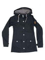 Derbe Parka przeciwdeszczowa w kolorze granatowym rozmiar: 46. Niebieskie kurtki sportowe Derbe, bez wzorów, ze skóry, bez kaptura, outdoorowe. Za 338.95 zł.