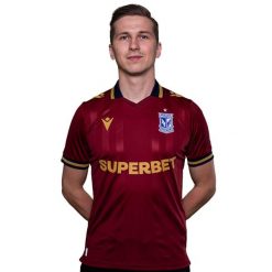 Koszulka piłkarska Macron Lech Poznań 24/25. Czerwone bluzki Macron, m, bez wzorów, sportowe, bez kołnierzyka, bez ramiączek. W wyprzedaży za 279.99 zł.