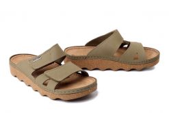 INBLU CX-04KU 022 tundra, klapki damskie. Zielone klapki Inblu, bez wzorów, ze skóry, bez obcasa. Za 137.90 zł.