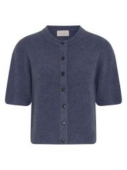 MOSS COPENHAGEN Kardigan "Jinie Hope" w kolorze granatowym rozmiar: S/M. Niebieskie kardigany Moss Copenhagen, m, bez wzorów, z wełny. Za 188.40 zł.