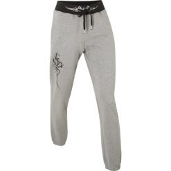 Spodnie sportowe, długie bonprix jasnoszary melanż. Szare spodnie dresowe marki bonprix, melanż. Za 99.99 zł.