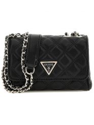 Guess Torebka w kolorze czarnym - 18 x 12 x 6 cm rozmiar: onesize. Czarne torby na ramię Guess, z aplikacjami, z materiału, na ramię, bez dodatków. Za 418.45 zł.