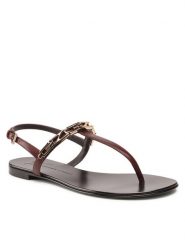 GIUSEPPE ZANOTTI Sandały E200042 Brązowy. Brązowe sandały Giuseppe Zanotti, bez wzorów, ze skóry, bez obcasa, na płaskiej podeszwie, bez zapięcia. Za 2,679.00 zł.