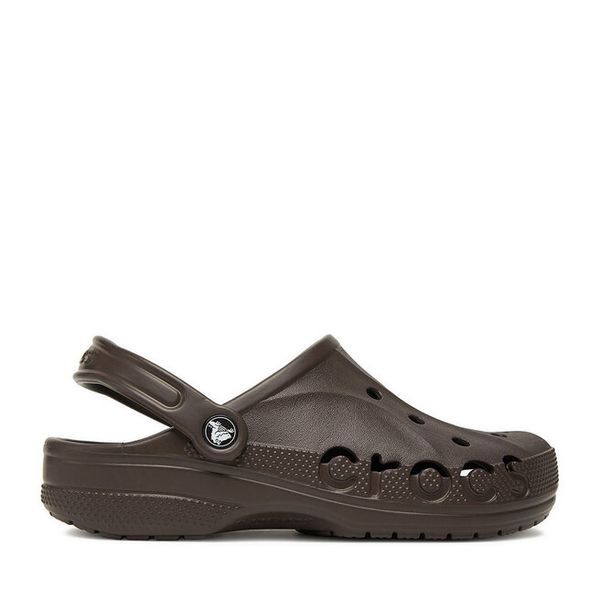 Klapki Crocs. Brązowe klapki Crocs, bez wzorów, bez obcasa. Za 199.99 zł.