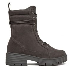 Botki Jana. Szare botki JANA, bez wzorów, bez obcasa, na płaskiej podeszwie, bez zapięcia. Za 379.99 zł.