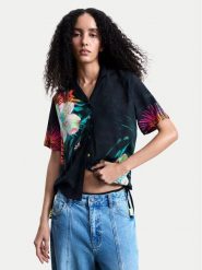 Desigual Koszula Daikiri 26SWCW36 Czarny Regular Fit. Czarne koszule Desigual, m, bez wzorów, z wiskozy, bez kołnierzyka, bez ramiączek. Za 379.99 zł.