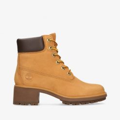 TIMBERLAND Kinsley 6 In Waterproof Boot Botki damskie. Brązowe botki Timberland, bez wzorów, ze skóry, bez obcasa, bez zapięcia. Za 349.99 zł.