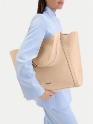 GINO ROSSI Torebka WEN-17 Beżowy. Brązowe shopper Gino Rossi, bez wzorów, bez dodatków. Za 279.99 zł.