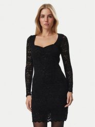 Guess Sukienka koktajlowa W6BK54 K6389 Czarny Slim Fit. Czarne sukienki Guess, xxl, z aplikacjami, z syntetyku, wizytowe, bez kołnierzyka, bez ramiączek. Za 445.99 zł.