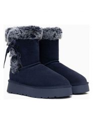 Gooce Skórzane kozaki zimowe "Alissa" w kolorze granatowym rozmiar: 39. Niebieskie kozaki Gooce, na zimę, ze skóry, bez obcasa, na platformie, bez zapięcia. Za 239.99 zł.