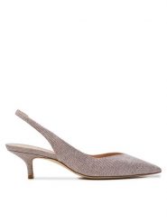 Stuart Weitzman Sandały Eva 50 Slingback SI722 Różowy. Czerwone sandały Stuart Weitzman, bez wzorów, z materiału, bez obcasa, na szpilce, bez zapięcia. Za 1,119.00 zł.