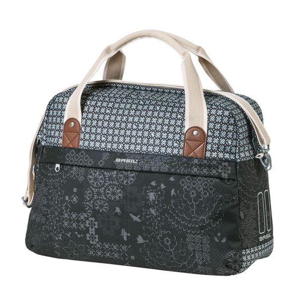 Torba na zakupy „Boheme-Carry All”. Czarne torby na ramię BASIL, bez wzorów, z materiału, na ramię, duże, z nadrukiem, bez dodatków. Za 209.99 zł.