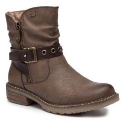 GO SOFT 9717-14811B-43R Beżowy. Brązowe botki GO SOFT, bez wzorów, ze skóry ekologicznej, bez obcasa, bez zapięcia. Za 199.99 zł.