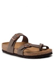 Birkenstock Japonki Mayari 0071063 Brązowy. Brązowe klapki Birkenstock, bez wzorów, ze skóry, bez obcasa. Za 349.99 zł.