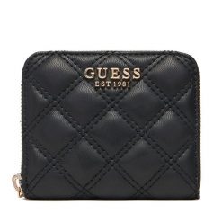 Mały Portfel Damski Guess. Czarne portfele Guess, z aplikacjami. Za 219.99 zł.