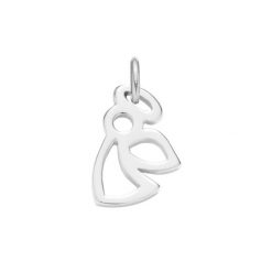 Zawieszka Aniołek ażurowy srebrny. Szare bransoletki Lilou, srebrne. Za 139.00 zł.