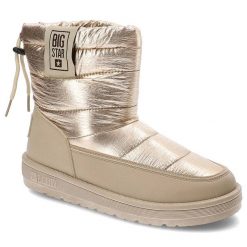 Beżowe Śniegowce Big Star Damskie Zimowe Buty. Brązowe trapery i śniegowce Big Star, ze skóry ekologicznej. Za 159.00 zł.