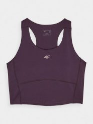 4F Top sportowy w kolorze fioletowym rozmiar: XL. Różowe koszulki sportowe 4f, bez wzorów, z materiału, bez ramiączek, outdoorowe. Za 79.21 zł.