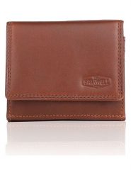SPARWELL Skórzany portfel w kolorze jasnobrązowym - 10,5 x 9 x 2,5 cm rozmiar: onesize. Brązowe portfele SPARWELL, bez wzorów, z materiału. Za 65.99 zł.