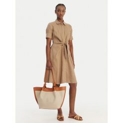 Torebka Coccinelle. Brązowe shopper Coccinelle, bez wzorów, bez dodatków. Za 1,549.99 zł.